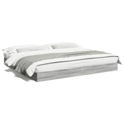 Abbildung von vidaXL Bettgestell Grau Sonoma 180x200 cm Holzwerkstoff
