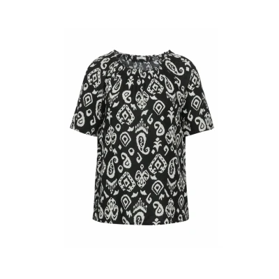 Abbildung von Cecil MIT Raffung Bluse, Damen, Größe: Small, Schwarz