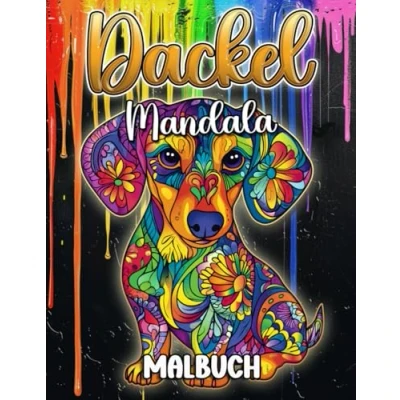 Abbildung von Dackel Mandala Malbuch: Entspannende Ausmalbilder mit meditativen Motiven Kreative Hundekunst für stressfreie Auszeiten und Hundefans