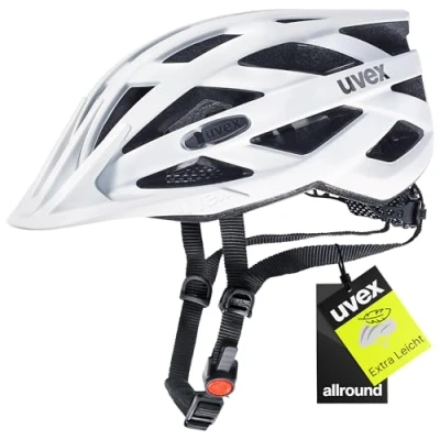Abbildung von uvex i vo cc Leichter Fahrradhelm für Damen und Herren individuelle Größenanpassung erweiterbar mit LED Licht White matt 56 60 cm