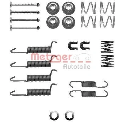 Abbildung von METZGER 105 0016 Zubehörsatz, Feststellbremsbacken OPEL: Frontera B SUV, A Sport SUV Cabrio