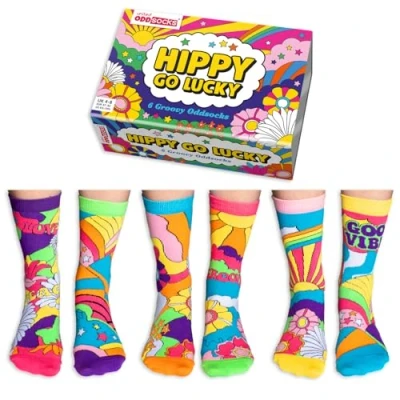 Abbildung von United Oddsocks Freizeitsocken Hippy go Lucky Hippie Socken in 37 42 im 6er Set