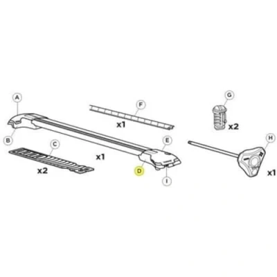 Abbildung von Thule Fuß links WingBar 958 Kante