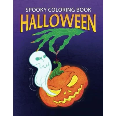 Abbildung von Spooky Halloween Coloring Book: Book For Adults and Kids Featuring Adorable Creepy Creatures Relaxation