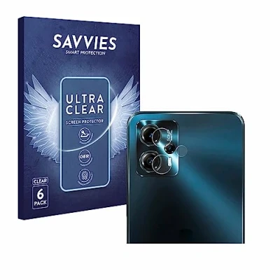 Abbildung von Savvies 6 Stück Schutzfolie für Motorola Moto G13 (NUR Kameraschutz) Displayschutz Folie Ultra Transparent