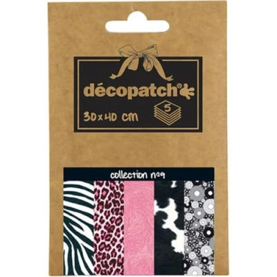 Abbildung von Decopatch Décopatch DP009O Packung Décopocket mit 5 Papierbogen (30 x 40 cm) (gefaltet, 13 9,5 cm, praktisch zum Transportieren und einfach Verwenden) 1 Pack farbig sortiert