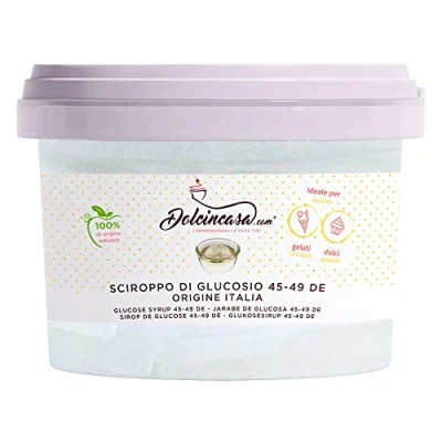 Abbildung von Dolcincasa com Glukosesirup für Speiseeis Süßigkeiten Desserts 45 49 Dextrose Äquivalent Zuckerersatz Maltose Rich gereinigte Flüssigkeit 500 Gramm Packung