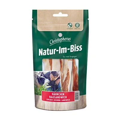 Abbildung von Christopherus Kausticks für Hunde, Hähnchen Kausandwich, Warmluftgetrocknet, Natur Im Biss, 70 g