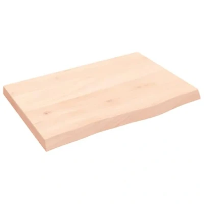 Abbildung von vidaXL Waschtischplatte, Multifunktional Arbeitsplatte mit Naturkante, Waschtischkonsole Tischplatte für Badezimmer, Holzplatte Platte Badmöbel, 60x40x(2 4) cm Massivholz Unbehandelt