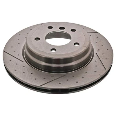 Abbildung von FEBI BILSTEIN 43800 Bremsscheibe Hinterachse 323,8 22 5 120 geschlitzt/gelocht, innenbelüftet beschichtet BMW: 3 Limousine, Touring, Coupe