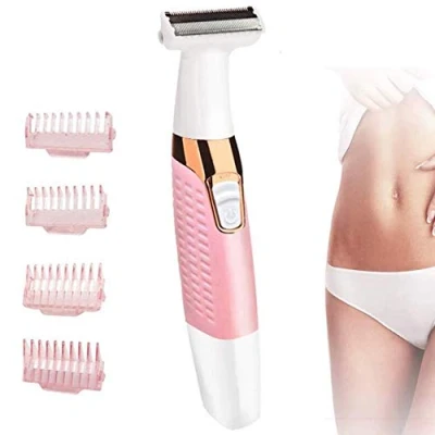 Abbildung von elektrischer Rasierer für Damen, nass und trocken, wiederaufladbar, kabellos, schmerzfrei, Rasierer, Körperhaarentferner Beine, Unterarme Bikini Trimmer Frauen