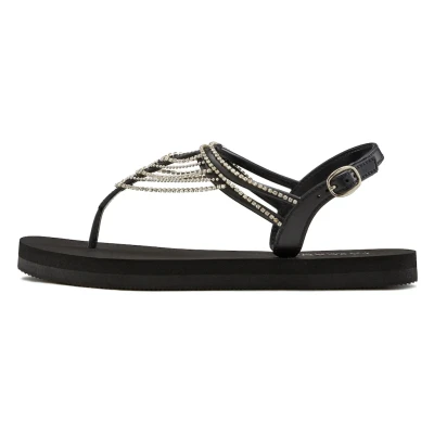 Abbildung von Lascana Vegan Zehentrenner, Damen, Größe: 35, Schwarz Schuhe