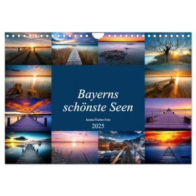 Abbildung von Schöne Seen in Bayern (Wandkalender 2025 DIN A4 quer), CALVENDO Monatskalender