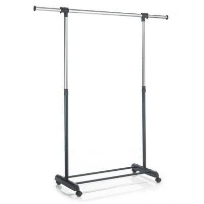 Abbildung von CARO Möbel Garderobenständer SALA, Rollgarderobe Teleskop Kleiderständer Kleiderwagen s