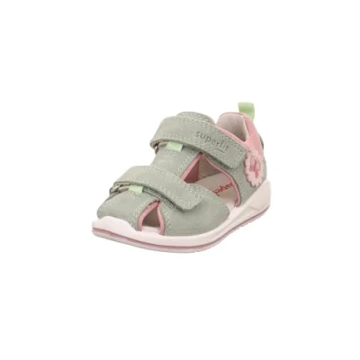 Abbildung von Superfit Boomerang Riemensandalette für Kinder, Größe: 27, Hellgrün/rosa Schuhe