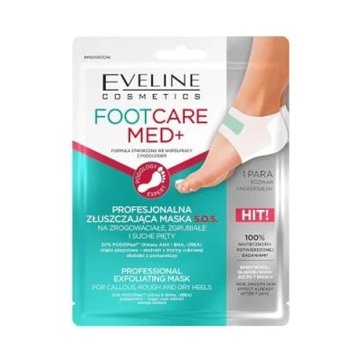 Abbildung von Eveline Cosmetics Foot Care Med+ Professionelle Peeling Fersenmaske, 2 Stk
