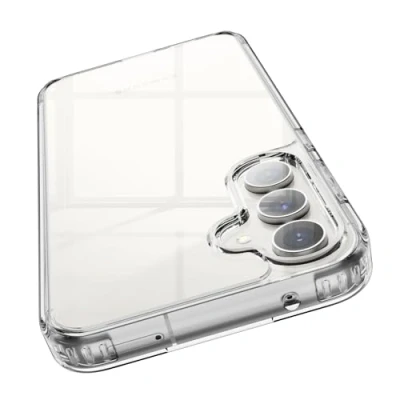 Abbildung von elago Hybride Hülle Kompatibel mit Samsung Galaxy S23 FE Case TPU + Polykarbonat Technologie, Präzise Kameraausschnitte, Schutzh stoßfeste Bumper Handyhülle (Transparent)