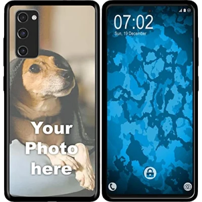 Abbildung von PhoneNatic Case kompatibel mit Galaxy S20 FE Personalisierte Handyhülle schwarz zum selbst gestalten eigenem Foto