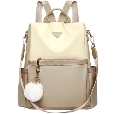 Abbildung von Leathario Damen Rucksack klein，Rucksack Anti Diebstahl，Rusack für Mädchen Und Fraun，Cityrucksack Modern Elegant zur Schule Arbeit Reise, Schwarz, Große Kapazität