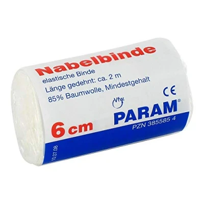 Abbildung von Nabelbinde 6 cm m.Band m.Cellophan 1 St