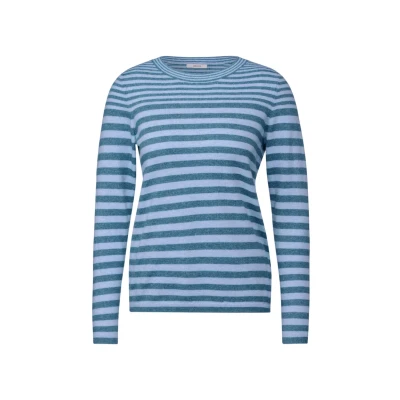 Abbildung von Cecil Gestreifter Strickpullover, Damen, Größe: XXL, Blau