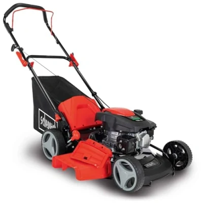 Abbildung von Scheppach MP150 46 Benzin Rasenmäher 46cm Schnittbreite 3,5 PS 7 fache Schnitthöhenverstellung 55 Liter Fangkorb Seitenauswurf Mulchfunktion Reinigungsfunktion