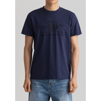 Abbildung von GANT Tonal Archive Shield Tshirt print, Herren, Größe: XL, Evening blue