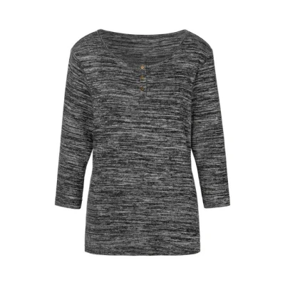 Abbildung von LASCANA 3/4 Arm Shirt, mit goldfarbenden Knöpfen