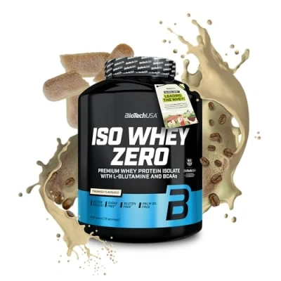 Abbildung von BioTechUSA Iso Whey Zero Premium Protein Isolate Grass Fed Enzyme Free Sugar and Gluten free, 1816g, Tiramisu