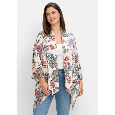 Abbildung von Sheego Leichte Jacke, Damen, Größe: 40/42, Offwhite gemustert