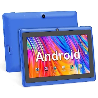Abbildung von Haehne 7 Zoll Tablet PC, Android 5.0, A33 Quad Core, 1GB RAM 8GB ROM, Dual Kameras, WiFi, Bluetooth, für Erwachsener Kinder, Blau