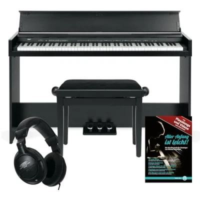 Abbildung von FunKey Digitalpiano DP 1088 E Piano (Spar Set, 4 St., Inkl. Klavierbank, Kopfhörer und Schule), Schlankes Keyboard im Design