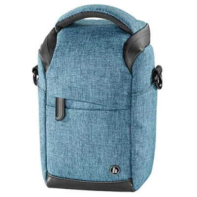 Abbildung von Hama Kameratasche Kamera Tasche Blau Foto Universal, Case Schultergurt Tragegriff Zubehör Fächer Digitalkamera Systemkamera
