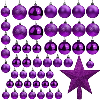 Abbildung von Weihnachtskugeln (Violette)
