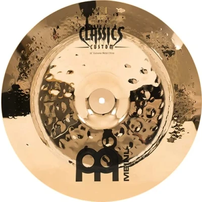 Abbildung von Meinl Cymbals Classics Custom Extreme Metal China — 16 Zoll (Video) Schlagzeug Becken (40,64cm) B12 Bronze, Brilliantes Finish (CC16EMCH B)