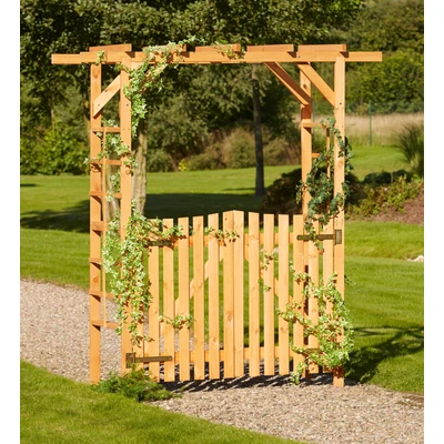 Abbildung von promadino Rosenbogen &quot;Pergola Anke&quot;, BxTxH: 200x60x210 cm, mit Türen