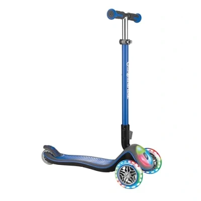 Abbildung von Globber Dreiradscooter Elite Roller DELUXE FLASH LIGHTS LED Rollen + Leuchtdeck, ab 3 Jahre, Leuchträder