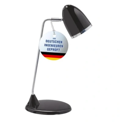 Abbildung von Maul Schreibtischlampe LED Maulstarlet im Vintage Look Stilvolle Lampe aus Metall mit 3000K Farbtemperatur Tischleuchte Standfuß für Schreibtisch Schwarz