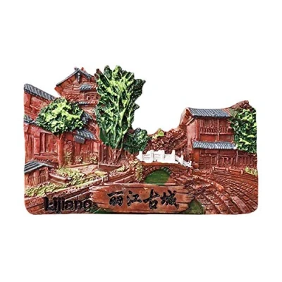 Abbildung von 3D Lijiang Yunan China Kühlschrankmagnet Tourist Souvenirs Aufkleber Home &amp; Kitchen Dekoration aus