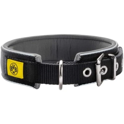 Abbildung von HUNTER NEOPREN REFLECT BVB Hundehalsband, reflektierend, gepolstert, 50, schwarz/gelb