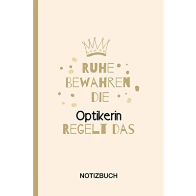 Abbildung von Ruhe Bewahren die Optikerin Regelt das: A5 Notizbuch als Geschenk für eine /punktiert Geschenke zum GeburtstagGeburtstagsgeschenk Kollegin