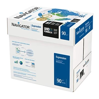 Abbildung von Navigator Expression Kopierpapier 90g/m² A4, weiß, Karton zu 2.500 Blatt (5x500 Blatt)