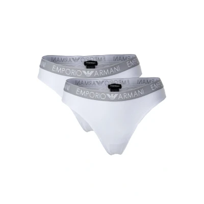 Abbildung von Emporio Armani Slip Damen Thongs 2er Pack Slips, Stretch Cotton