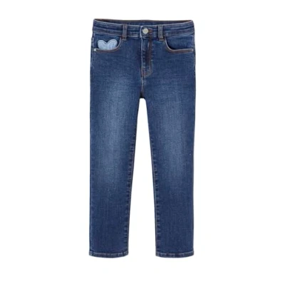 Abbildung von Vertbaudet Jeans Slim Fit für Kinder, Größe: 122, Dunkel blau