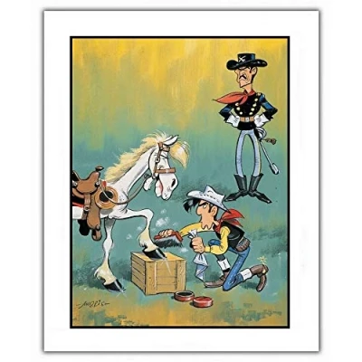 Abbildung von ZigZag Editions Poster Offset Lucky Luke, waxing The Hooves of Jolly Jumper (28x35,5cm)