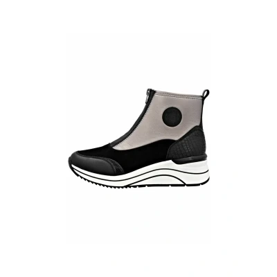 Abbildung von Remonte Plateaustiefelette, Damen, Größe: 42, schwarz black altsilber Schuhe