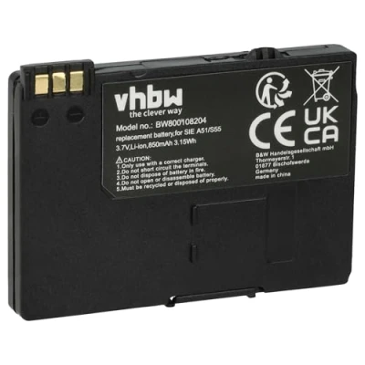 Abbildung von vhbw Akku kompatibel mit Siemens Gigaset SL55, SL550, SL555, SL56, SL560, SL565 schnurlos Festnetz Telefon (850mAh, 3,7V, Li Ion)