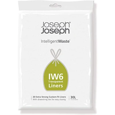 Abbildung von Joseph 30118 IW6 30 Liter Müllbeutel (20er Packung) Transparent, Clear, Klar