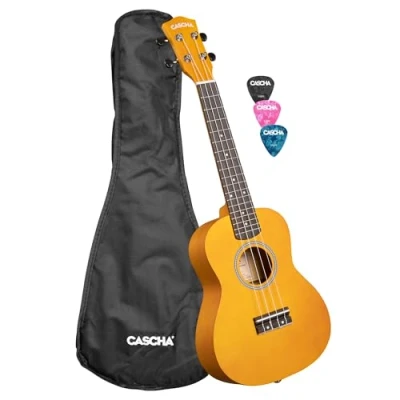 Abbildung von Concert Ukulele Linden Yellow (incl. Bag, 3 Picks)