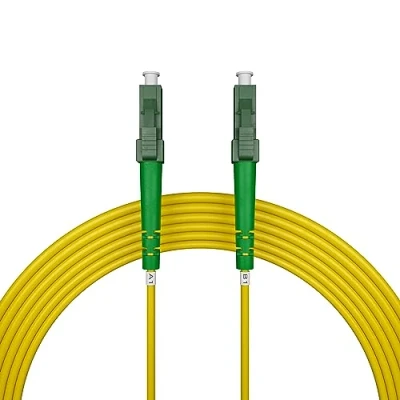 Abbildung von nexinex OS2 Glasfaserkabel LC/APC auf (15m) Patchkabel Simplex Singlemode FTTH Glasfaser LWL Lichtwellenleiter Kabel LC/LC